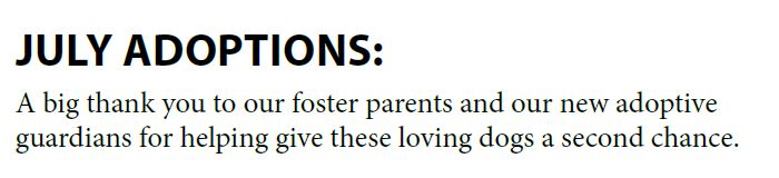 July Adoptions