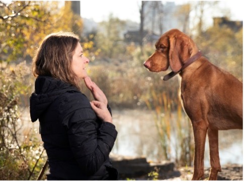Andrea Dinan with dog