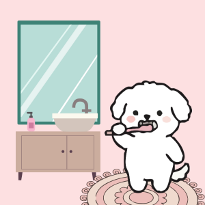 dental 2 dog brushing teeth