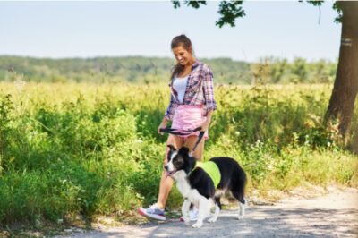 Person walking her dog